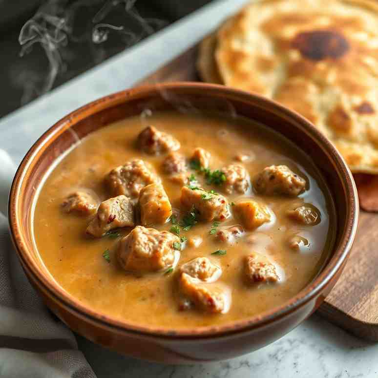 Belarusian Machanka - Creamy Pork Stew for Pancakes | Meat Recipes